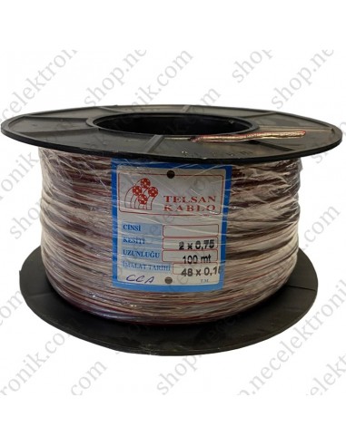 2x0,75mm Hoparlör Kablosu
