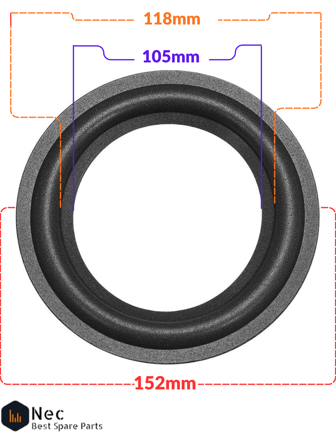 15cm 152mm hoparlör körüğü